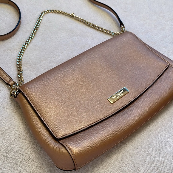 KATE SPADE Greer Laurel Way Rose Gold Leather Crossbody Bag - Picture 3 of 9